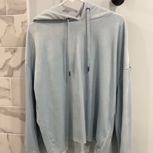 Velour baby blue sweatshirt NWOT